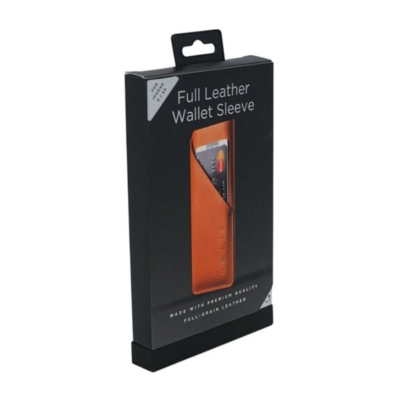 Mujjo Full Leather Wallet Sleeve for iPhone X/XS – Premium Full Grain Leather – - Picture 4 of 6